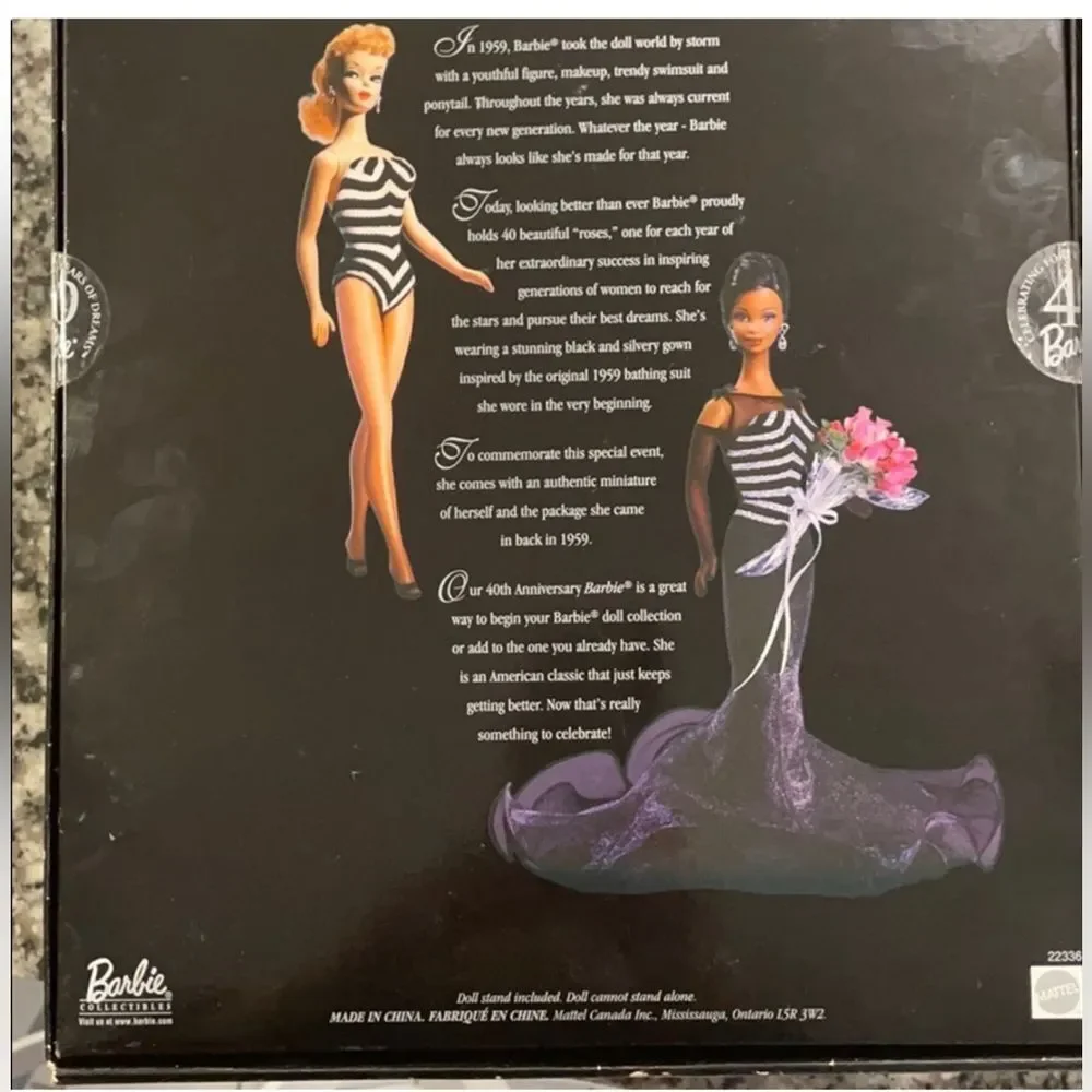 NIB 40th Anniversary Barbie African American Beauty ’99